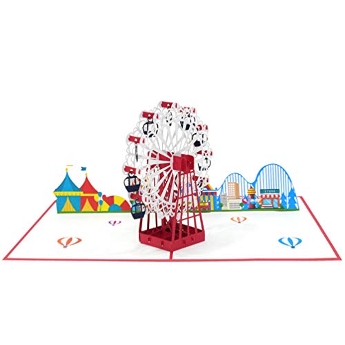 Favour Pop Up® - 3D Glückwunschkarte für viele Anlässe. Ein filigranes Kunstwerk, das sich beim Öffnen als Riesenrad auf einem Jahrmarkt entfaltet. TF120