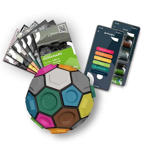 BOULDERBALL Basic 3D Kletterball, Weltneuheit, Klettern auf kleinstem Raum - Konzentration, Kreativität, Geschicklichkeit - Boulder Ball - preisgekröntes Kletterspiel - kostenlose App